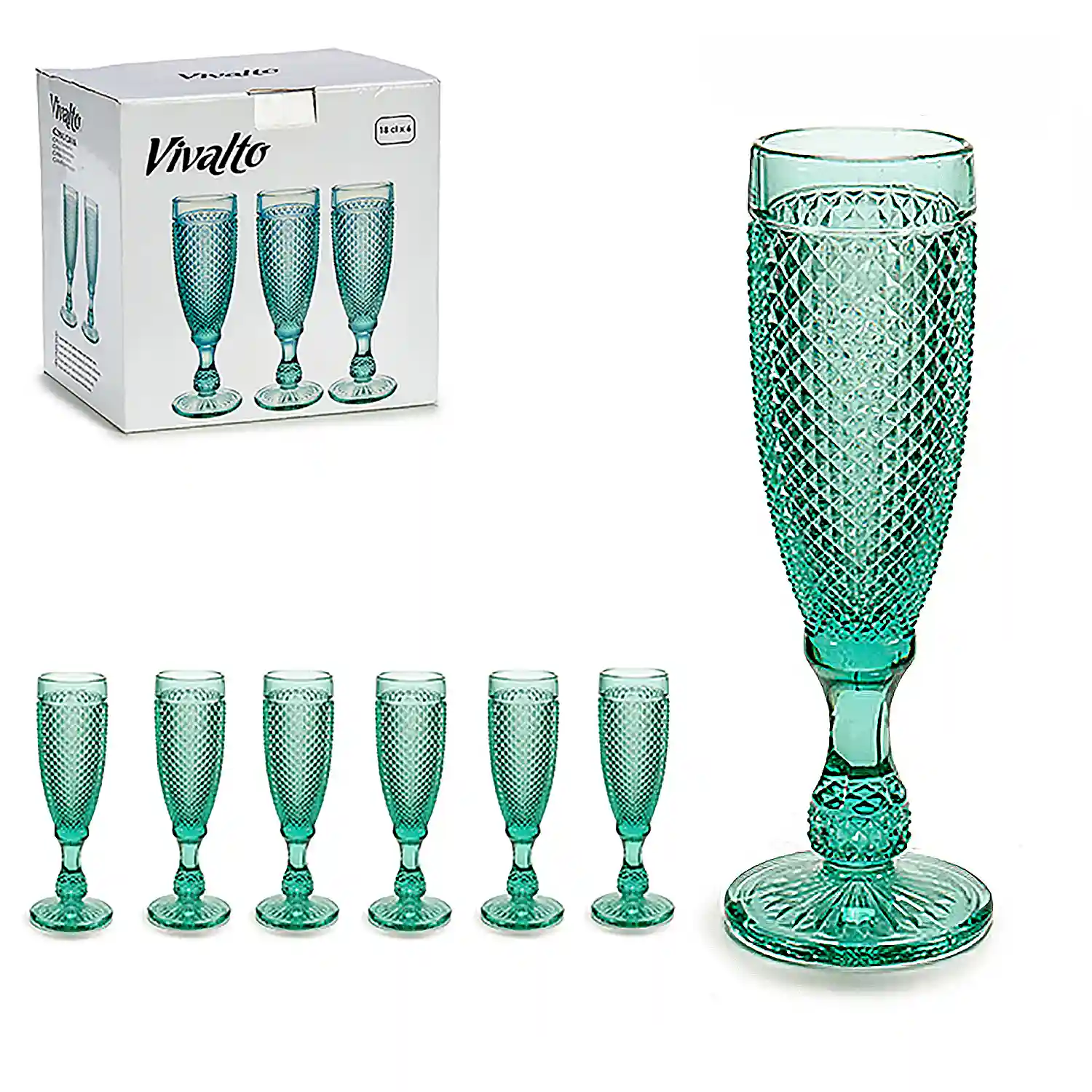 Set de 6 copas para cava 18 cl.