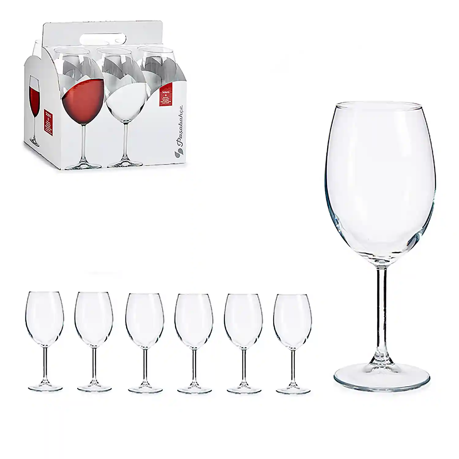 Copa vino blanco de 350 ml, set de 6 copas.