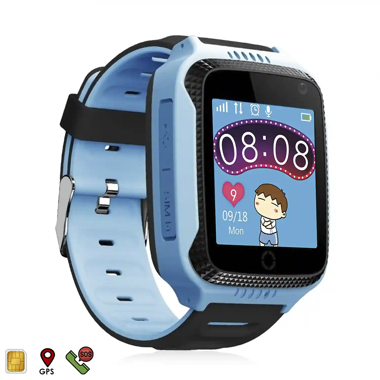 Smartwatch GPS especial para ninos con camara funcion de rastreo llamadas SOS y recepcion de llamada