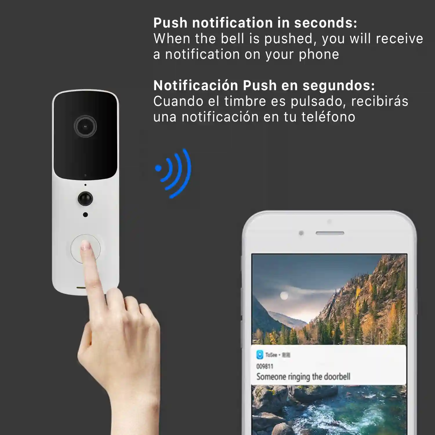 VIDEOPORTERO INALÁMBRICO WIFI ANDROID E IOS