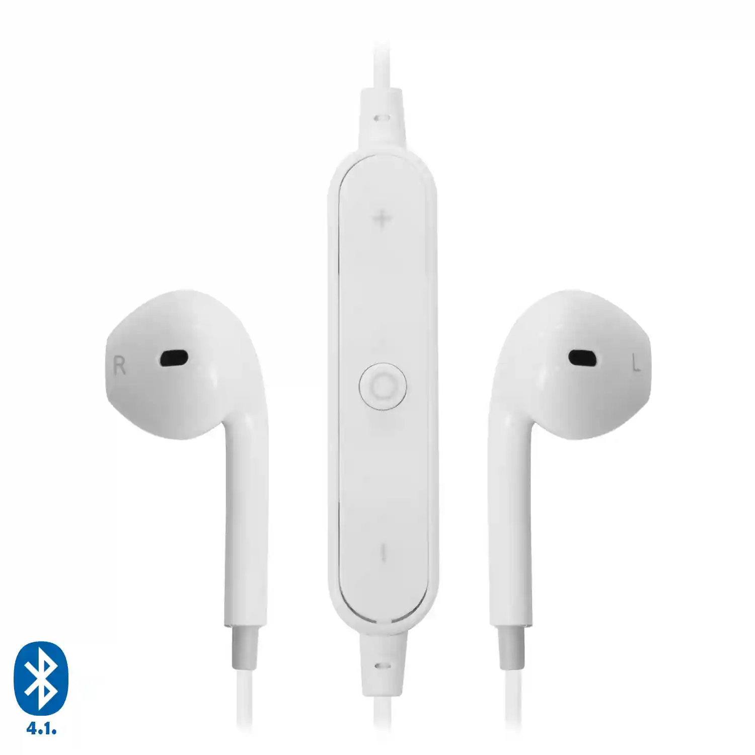 Auriculares intraurales con conexión Bluetooth 4.1. y estuche de transporte.