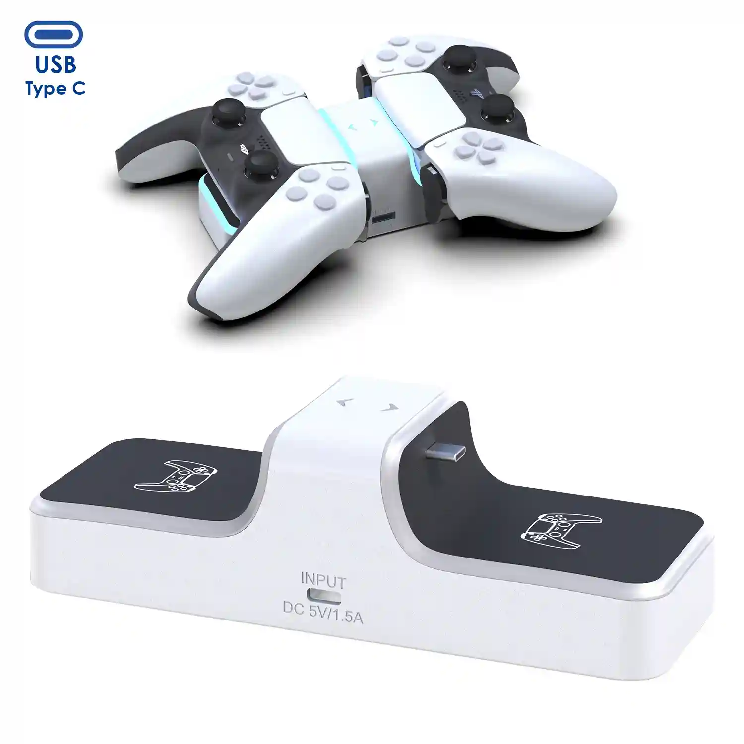 Cargador Para Controles Ps5 Dualshock 5 Base Soporte Dual