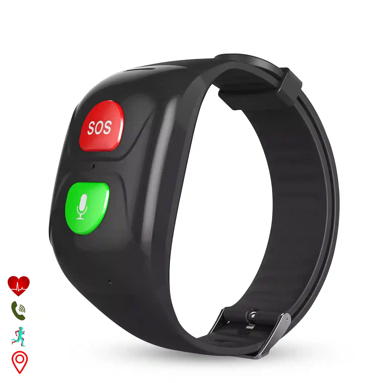 Brazalete localizador GPS con pantalla táctil, botón SOS e  intercomunicador. Especial personas mayores. Con monitor cardíaco.