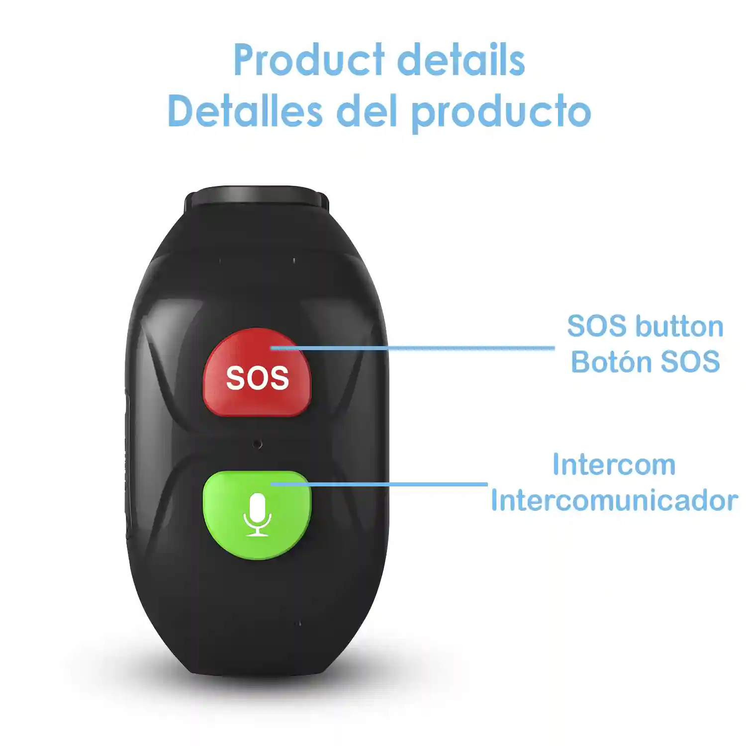 Brazalete localizador GPS con botón SOS e intercomunicador. Especial  personas mayores. Con monitor cardíaco.