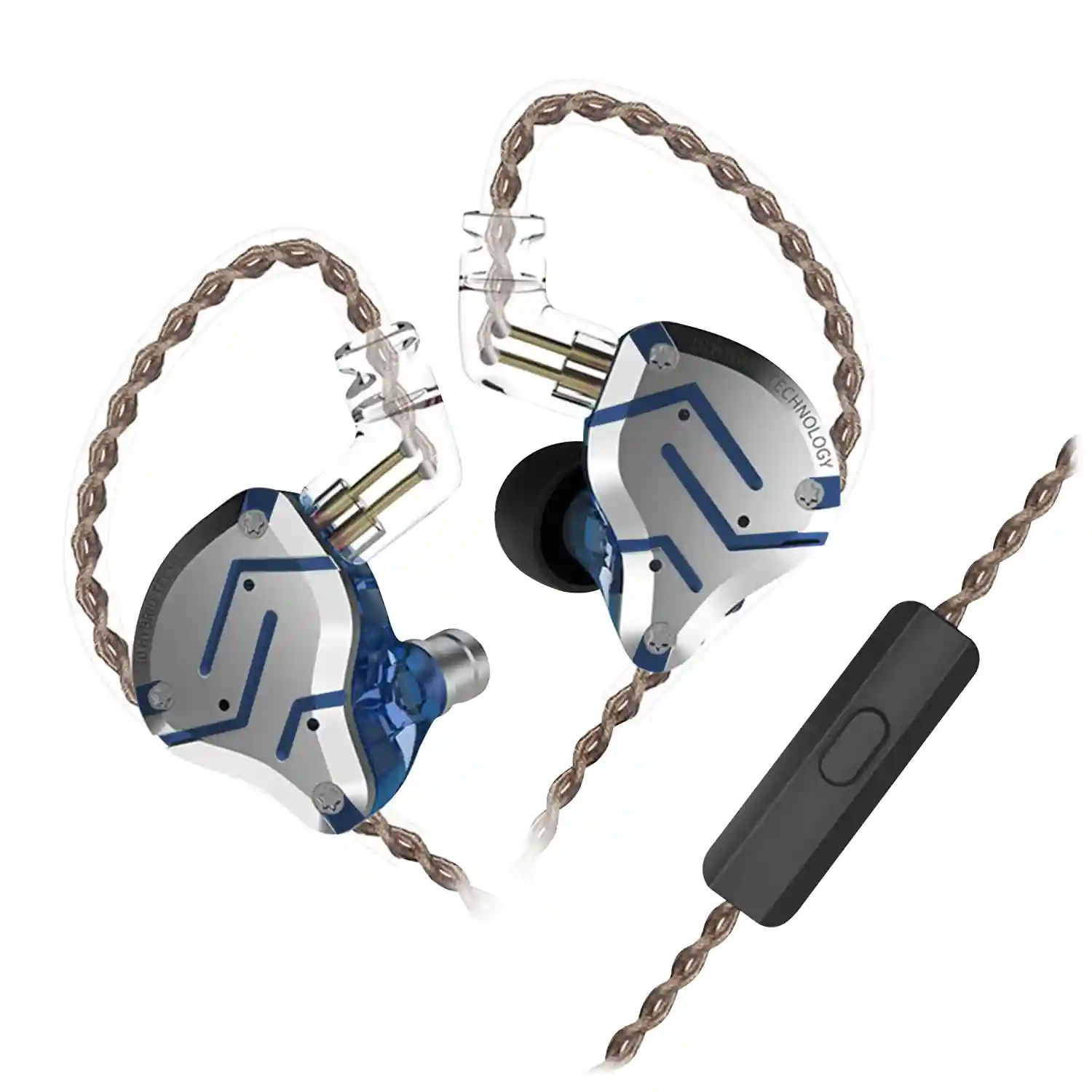 Auriculares híbridos in-ear KZ ZS10 PRO de alta fidelidad. 4 controladores  de armadura balanceada + 1 controlador dinámico. Cable con micro, conexión  jack 3,5mm.