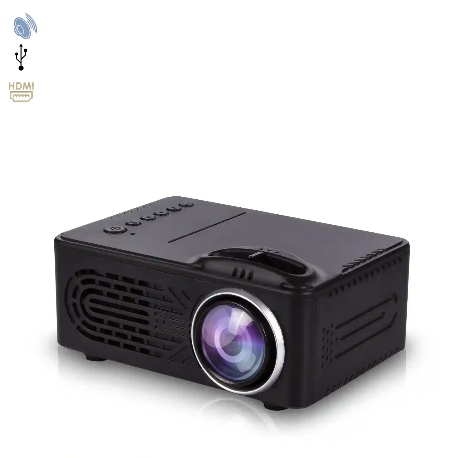 Mini video proyector YG300 LED 600 lúmenes, de 24 a 60 pulgadas. Portátil,  con batería recargable. Soporta resolución HD1080P.