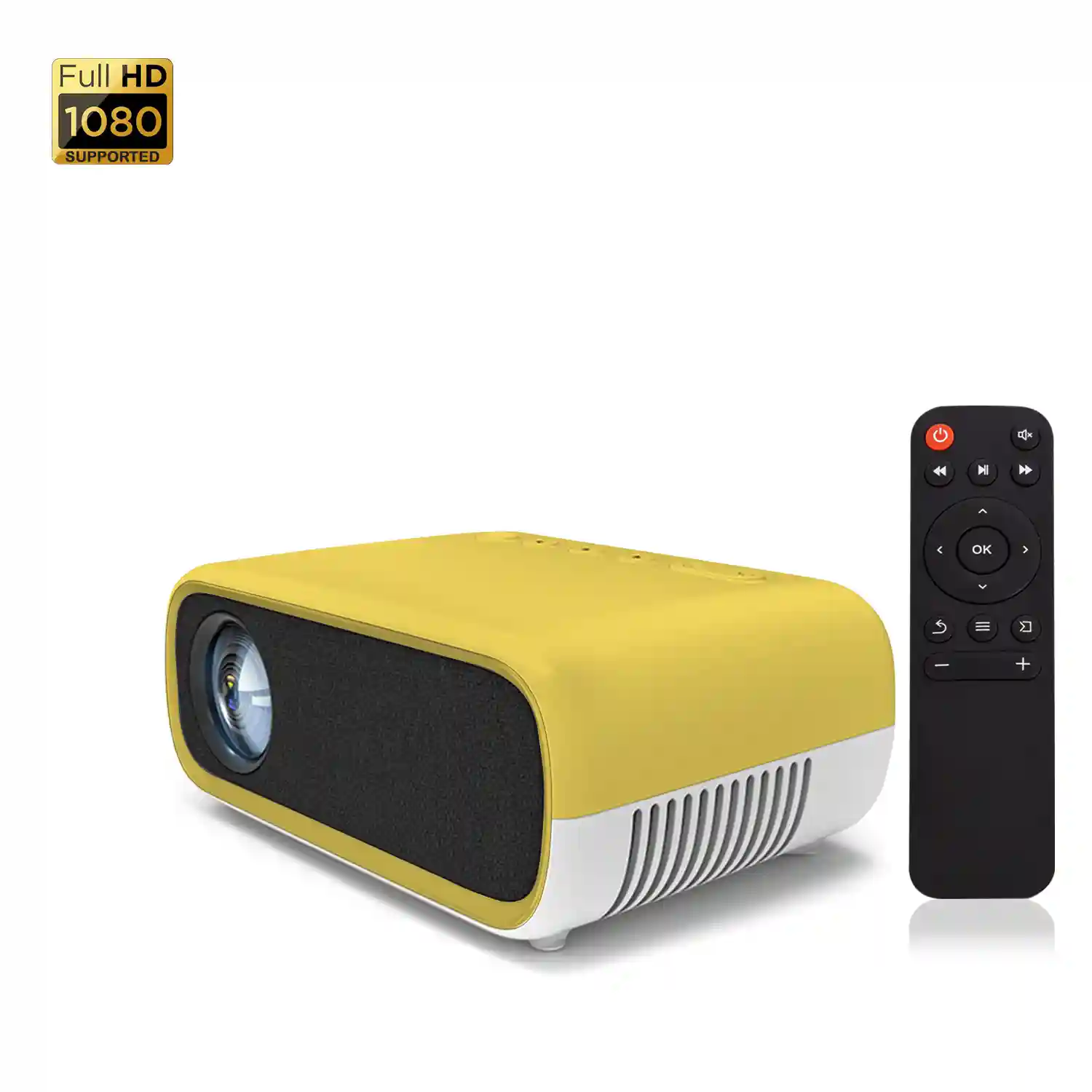 Video proyector LED T500 Wifi, con Airplay y Miracast. Soporta Full HD1080,  30 a 170 pulgadas, altavoz y mando.