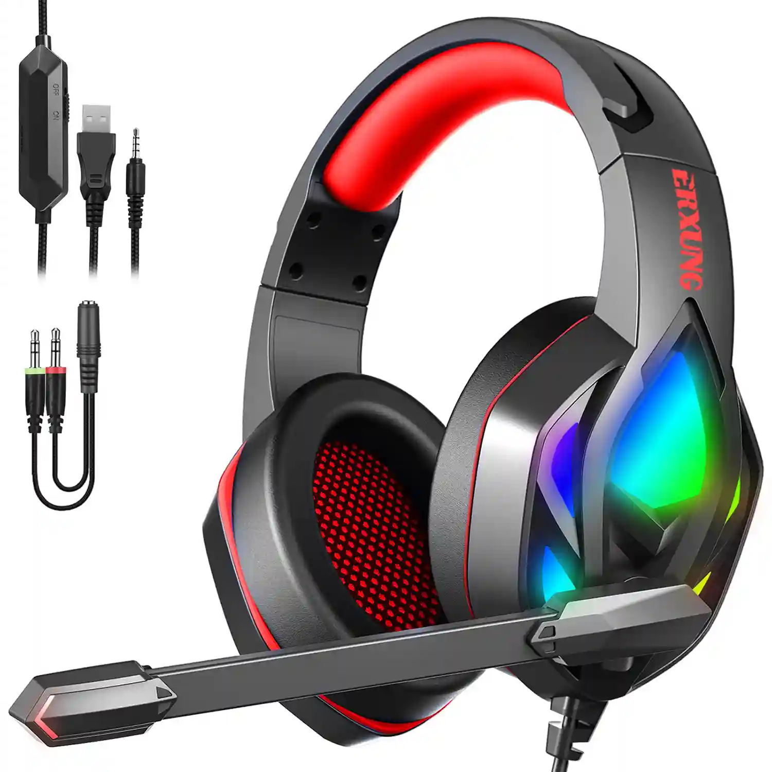 Headset Onikuma K8. Auriculares gaming con micrófono omnidireccional y  reducción de ruido. Conexión minijack, luces LED. Compatible con  smartphone, PS4, PS5, PC, etc.