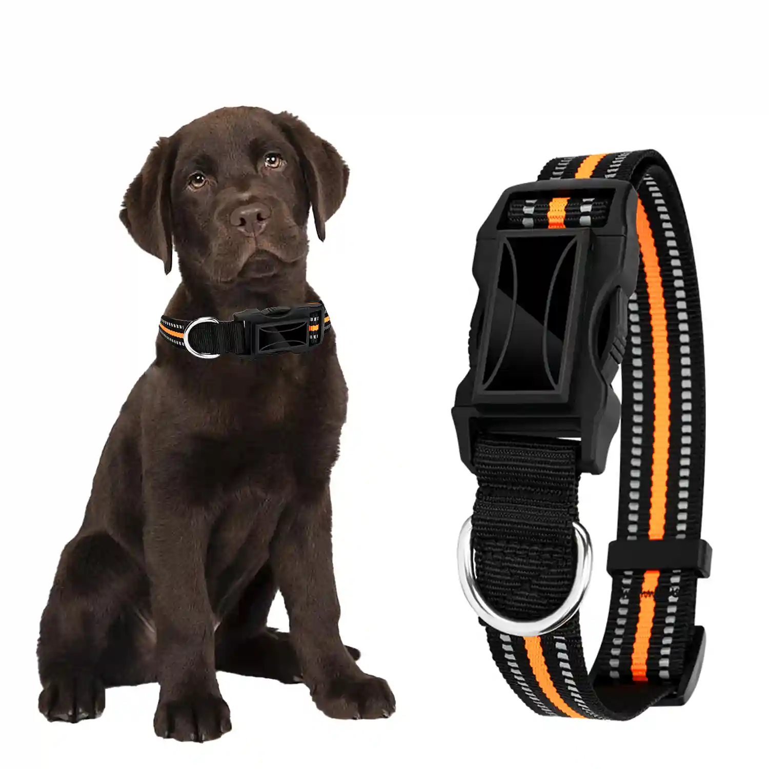 Localizador GPS especial para perros y mascotas. BDS+LBS+AGPS. Collar de 40  a 64cm de diámetro, reflectante.