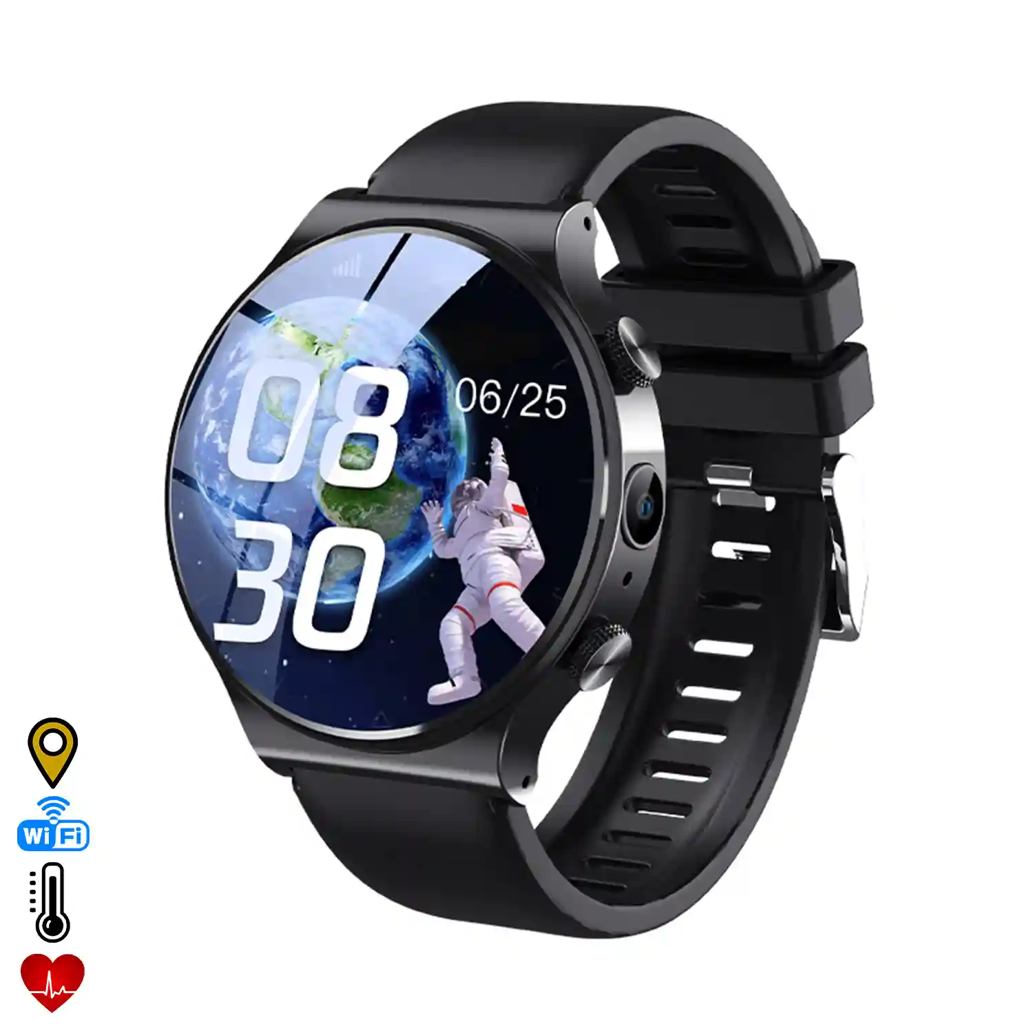 D12W-XT Smartwatch 4G localizador LBS + Wifi. Con termómetro, monitor  cardiaco, tensión y oxígeno en sangre.