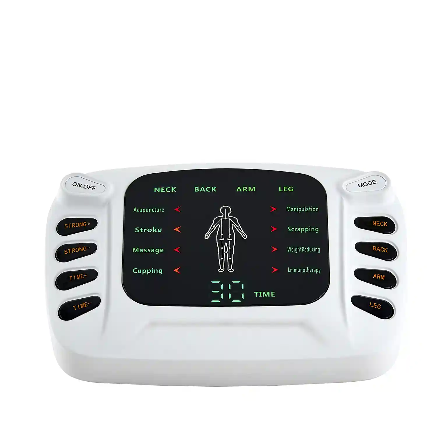 EMS Electroestimulador muscular MHD-YK16 portátil. 16 modos, 20  intensidades, 2 canales. Tamaño compacto, batería recargable.