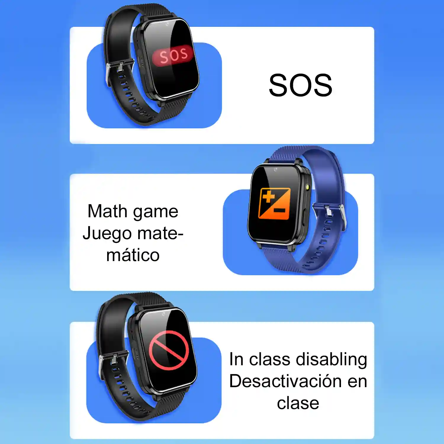 T36 Noir - Smartwatch pour enfants 4G GPS