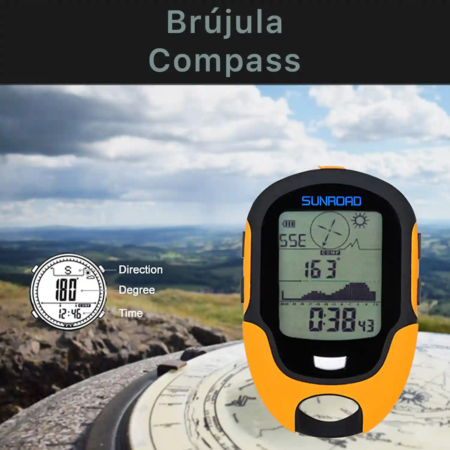 Reloj con altimetro hot sale barometro termometro higrometro brujula