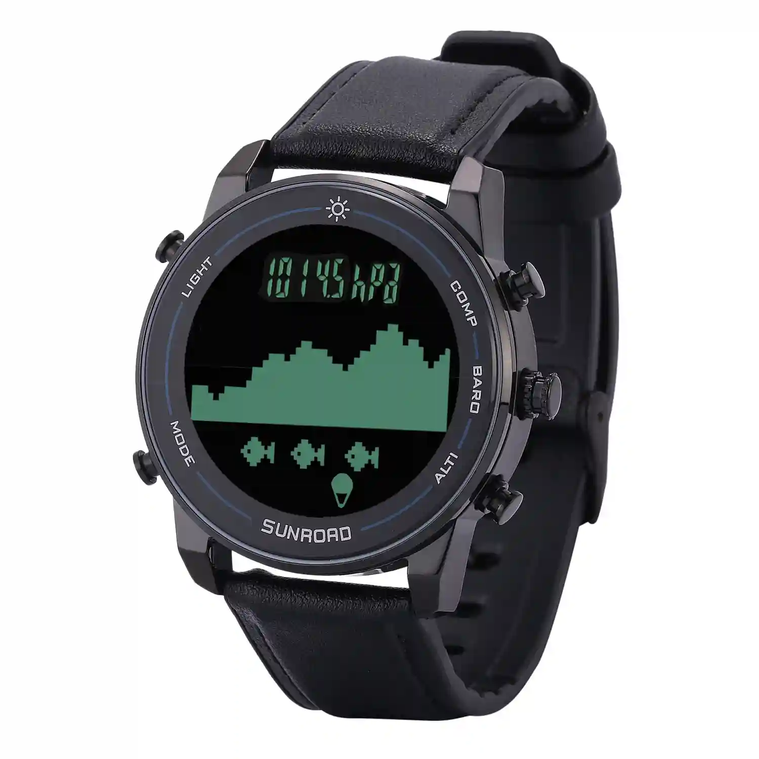 Reloj de pesca FR861N con altimetro barometro y termometro. Con podometro brujula electronica de alta precision. Sumergible 10 atm