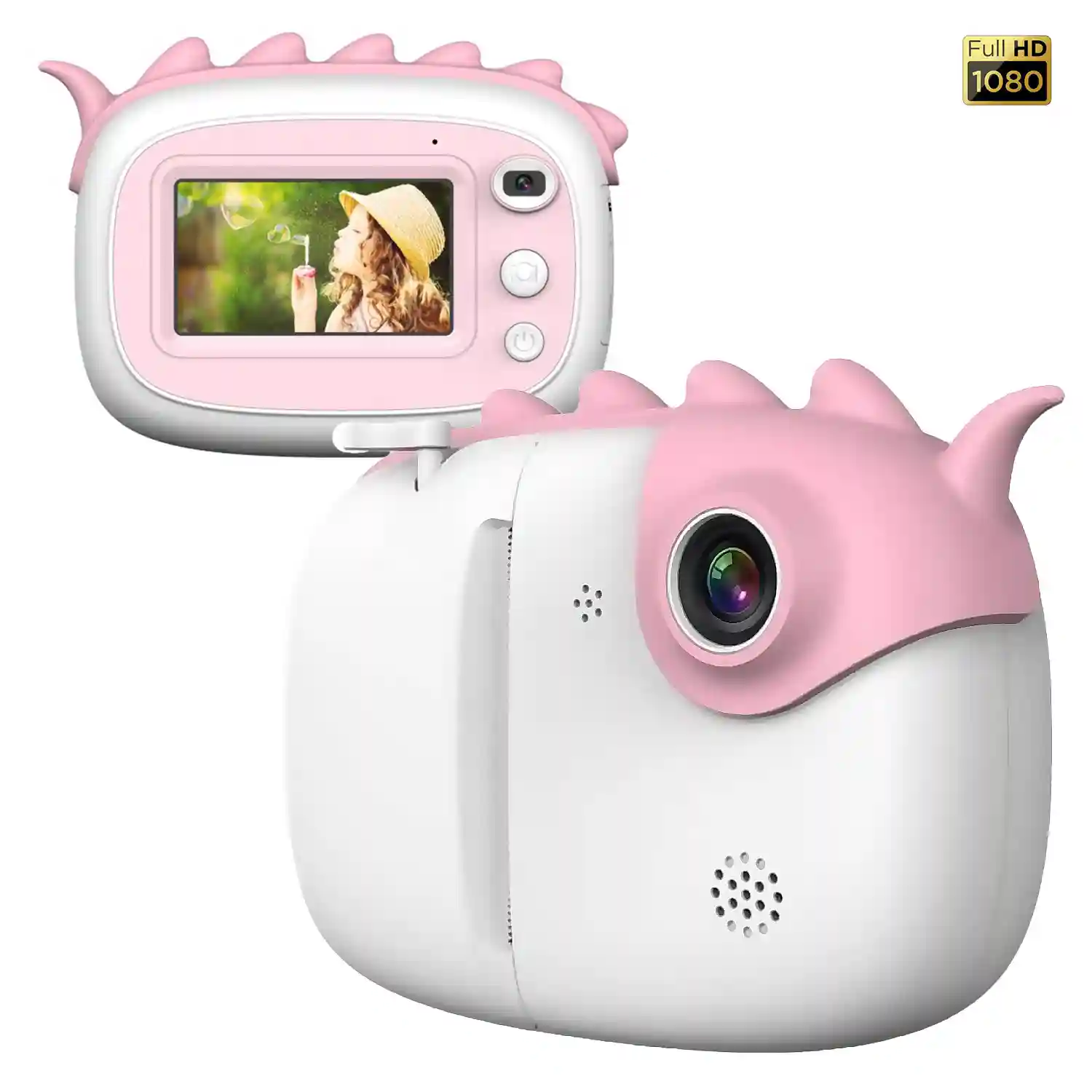 Cámara digital para niños de fotos y video con juegos. Pantalla plegable de  2,4. 12 mpx y video Full HD.