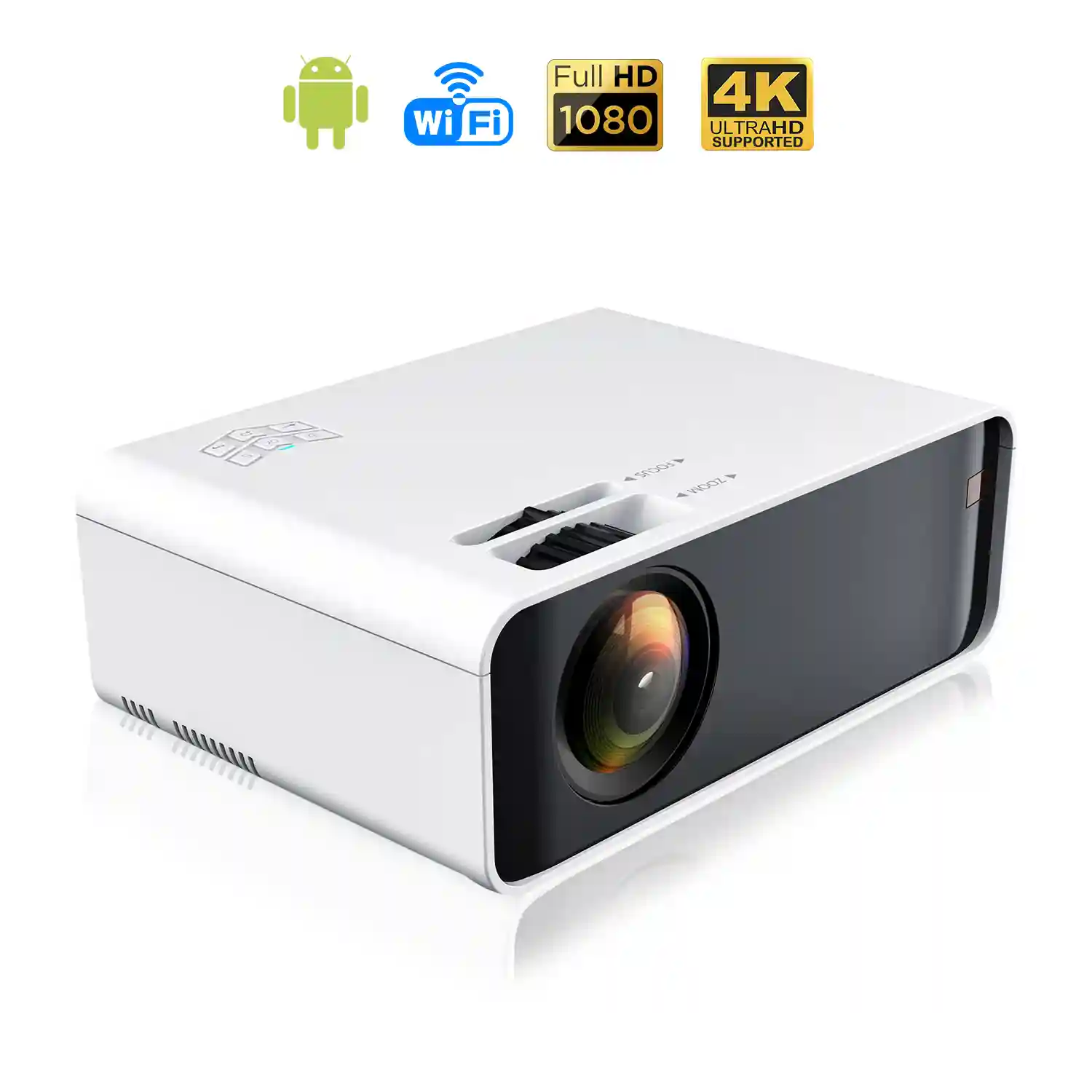 Proyector Led Android Wifi Hd 2k Lúmenes