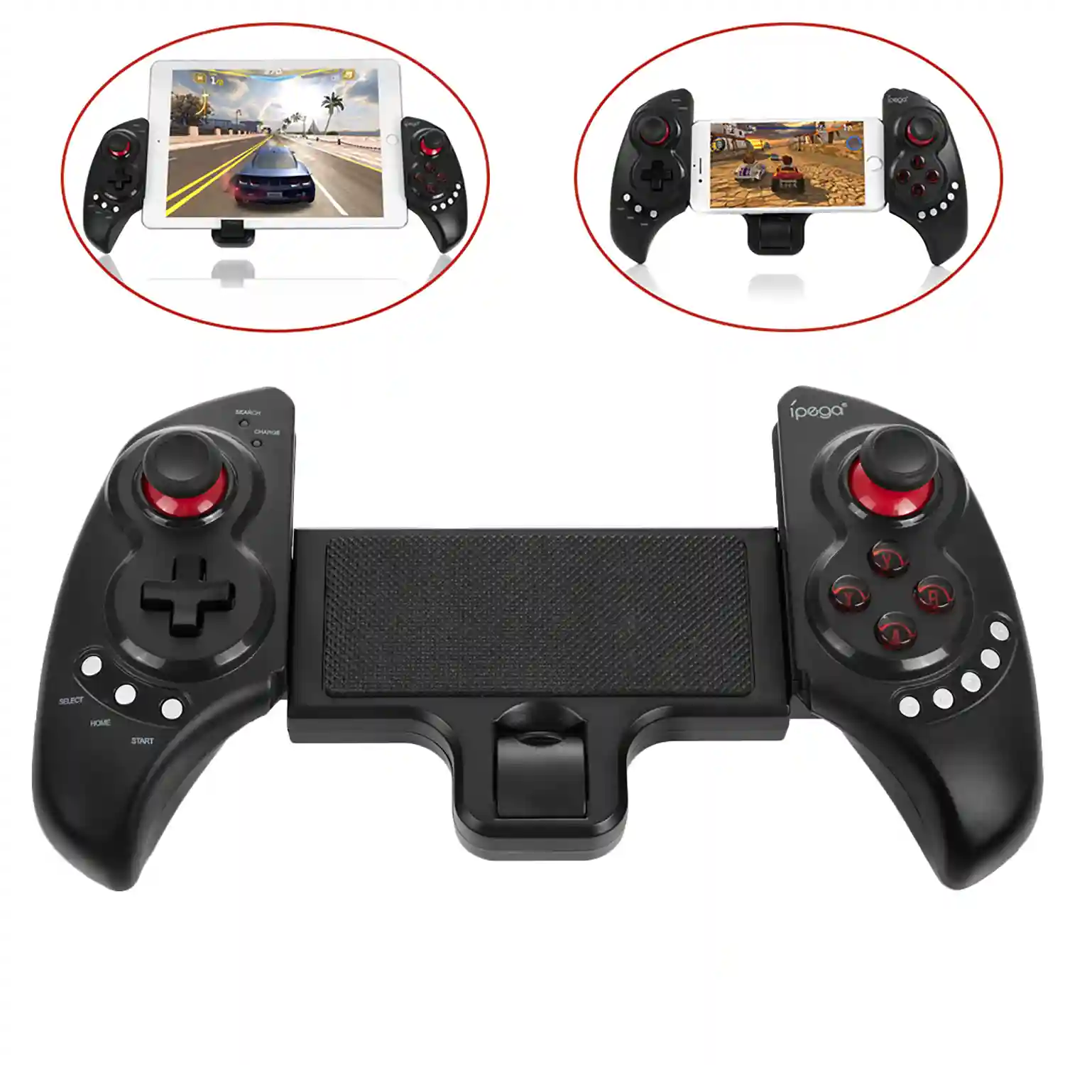 Gamepad Bluetooth extensible, con stand central, para Smartphones, Tablets  y PC