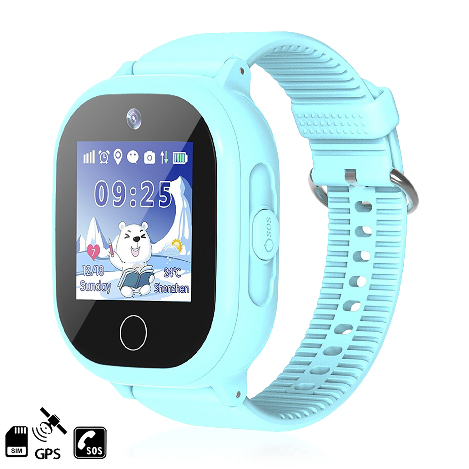 Smartwatch GPS especial para ninos con funcion de rastreo llamadas SOS y recepcion de llamada
