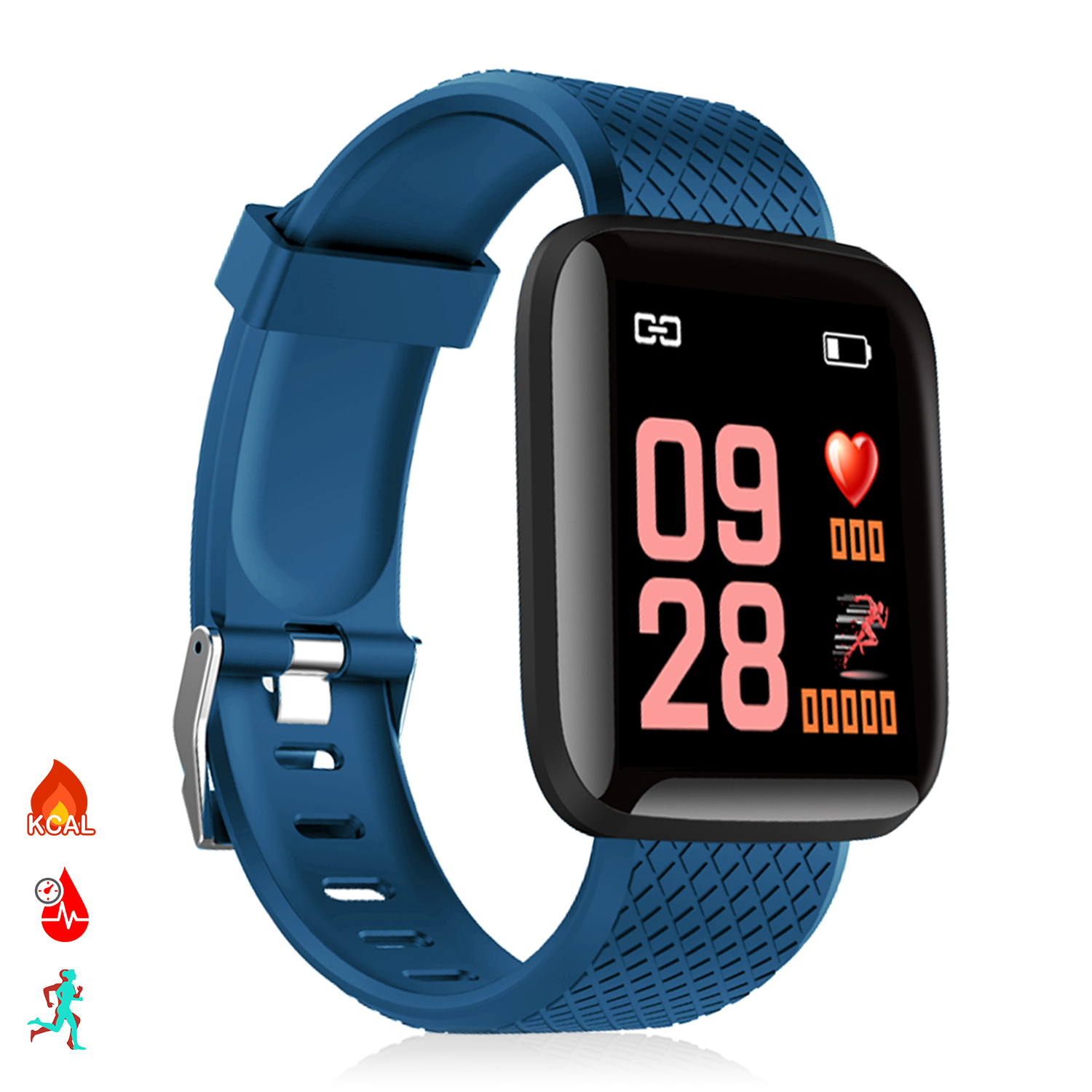 Brazalete inteligente ID116 Bluetooth 4.0 pantalla color, monitor cardiaco, pulso y - Tribuna Shop