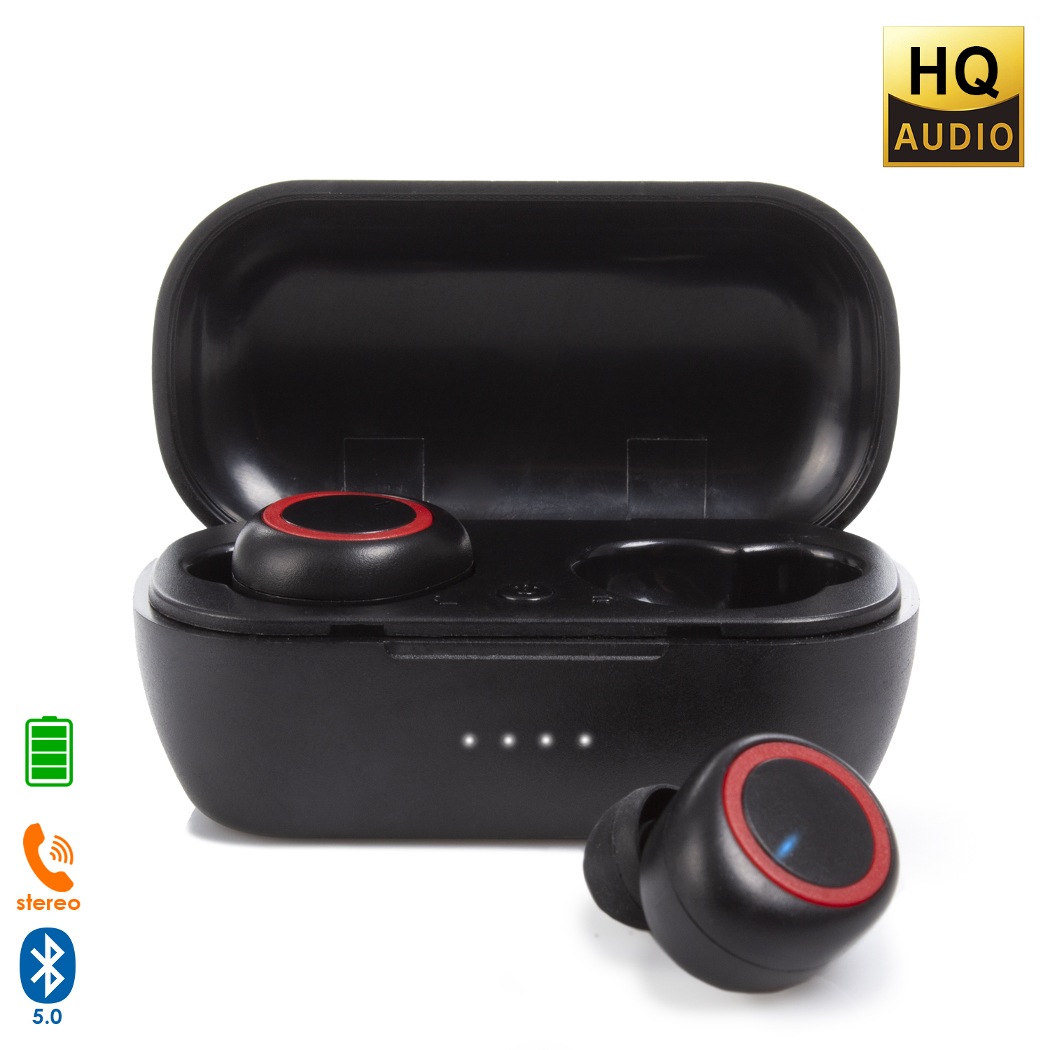Auriculares bluetooth 5.0 estéreo sonido con estuche de carga cheap