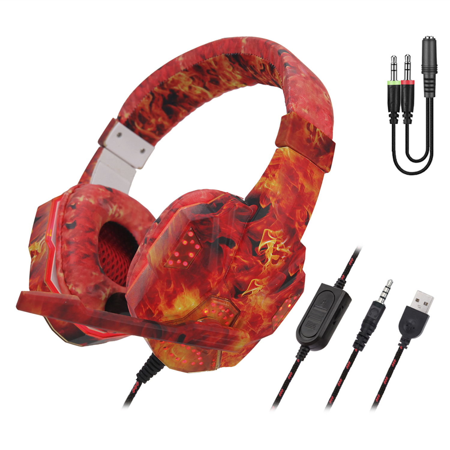 Auriculares Gamer Micrófono Cable Jack 3.5 Tablet Sy830mv