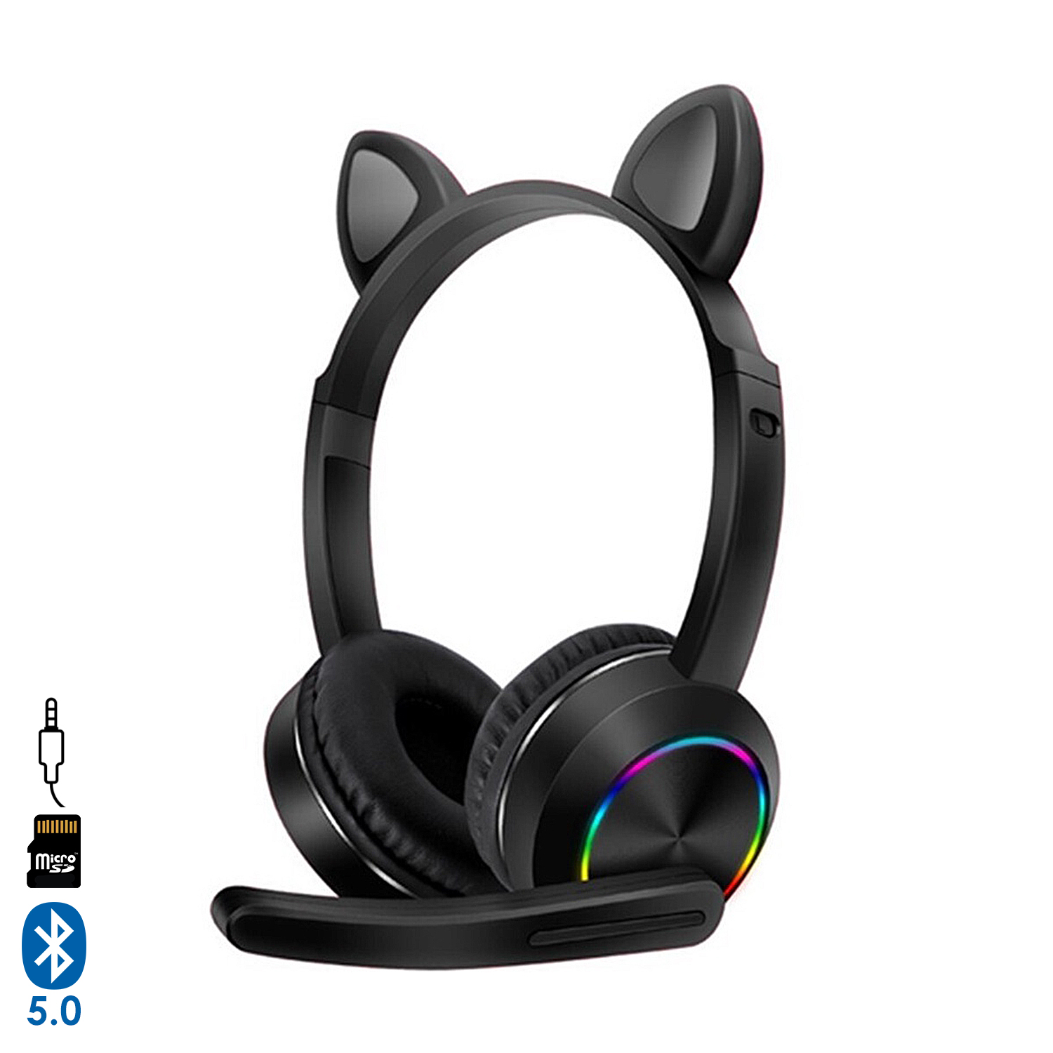 Auriculares gaming infantiles Cat AKZ K23 con luces led RGB