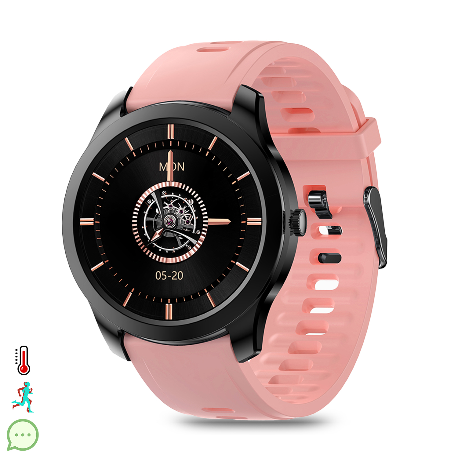 Smartwatch M28 con term metro corporal monitor de O2 en sangre y