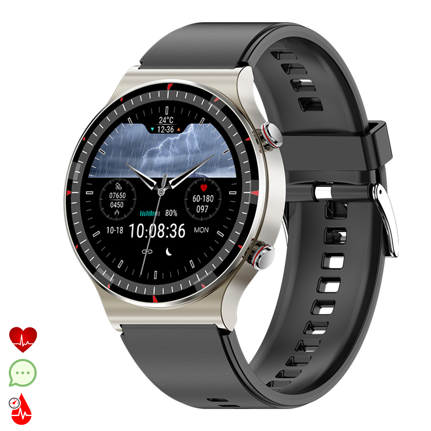 Smartwatch l8 reloj hotsell sumergible electrocardiograma ecg 2019