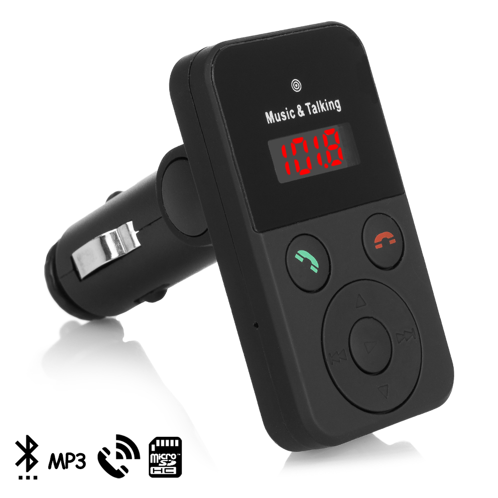 Kit 4 en 1 con manos libres Bluetooth y transmisor FM para coche