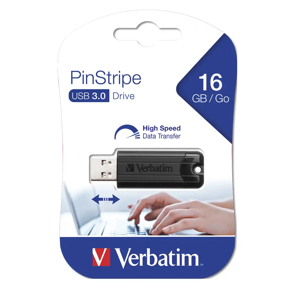 Memoria USB 3.0 Verbatim PinsTripe 16GB