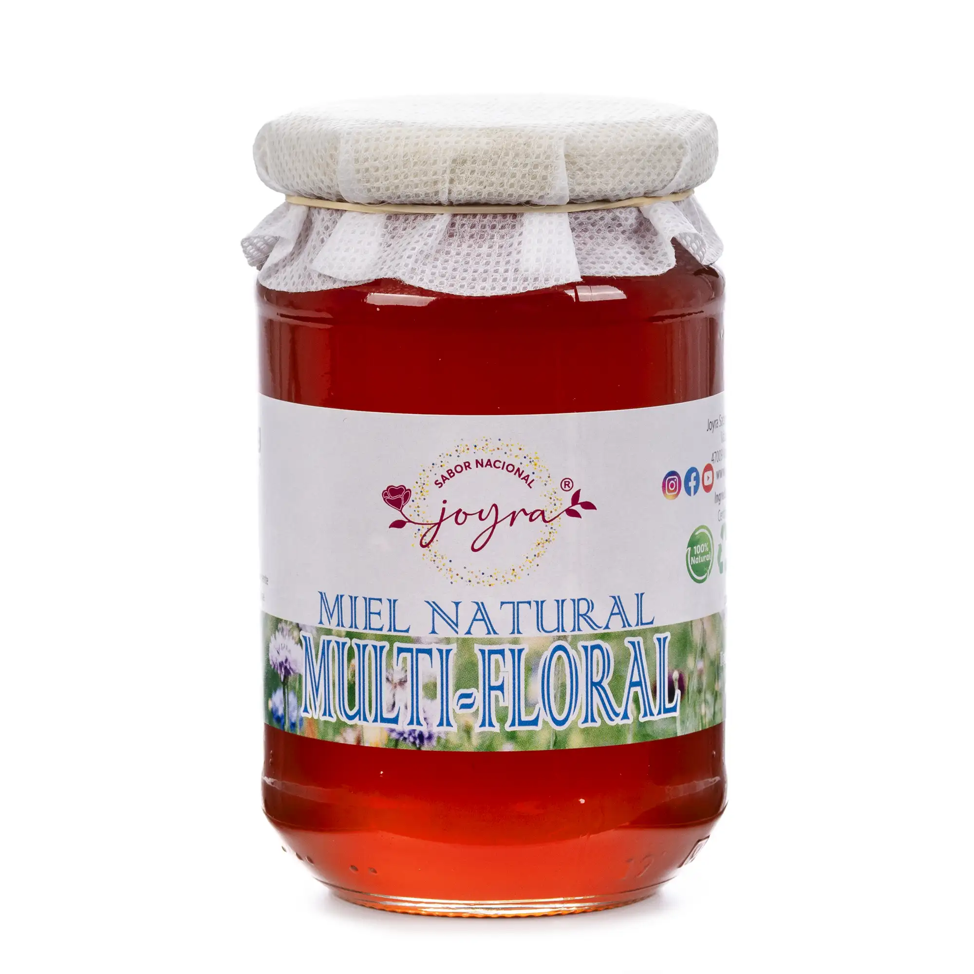 Miel 100% natural, pura, cruda. Multifloral, 500gr.