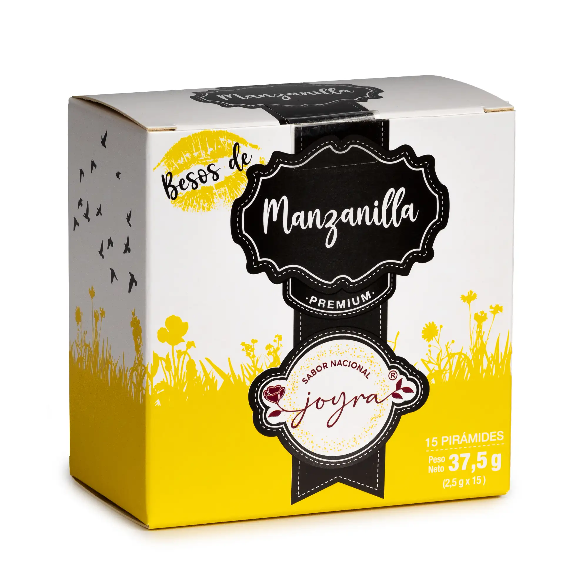 Infusión natural de manzanilla (gran selección de hojas de manzanilla) en 15 pirámides. 37,5 grs.