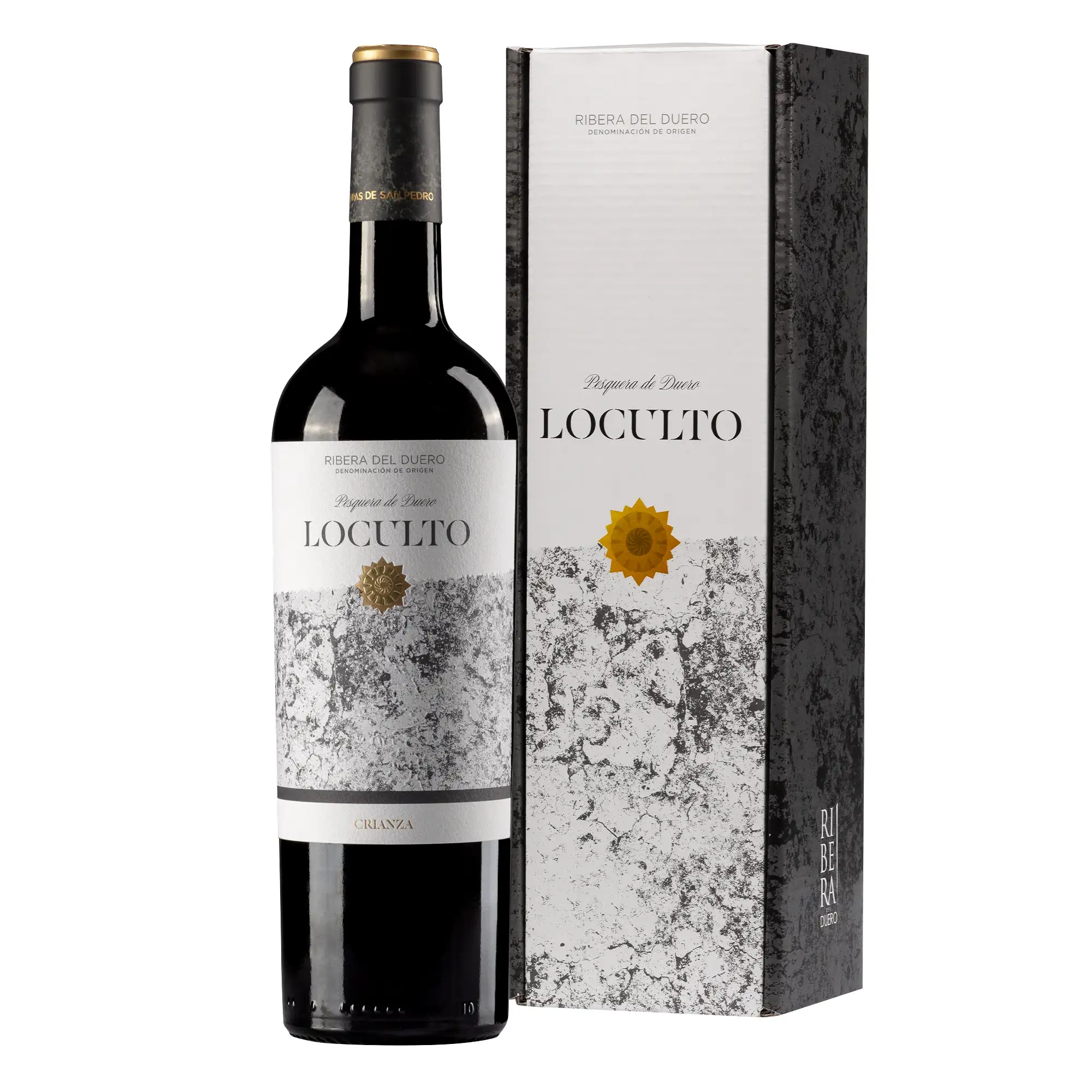 Pack 3 botellas de vino RIBERA DEL DUERO. 1x Reserva especial Piedras de San Pedro, 1x Loculto Crianza, 1x Loculto selección 9. Caja de regalo individual Premium.