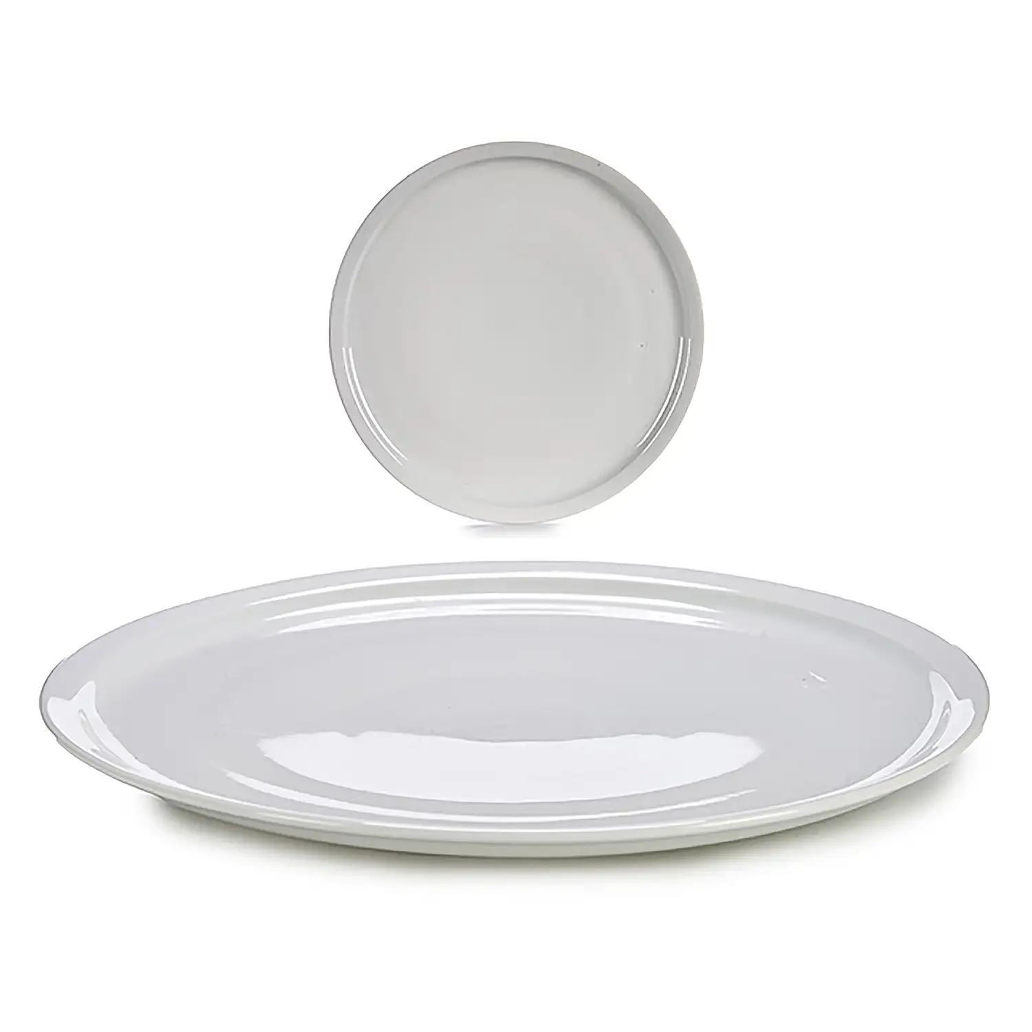 Plato para pizza de porcelana.