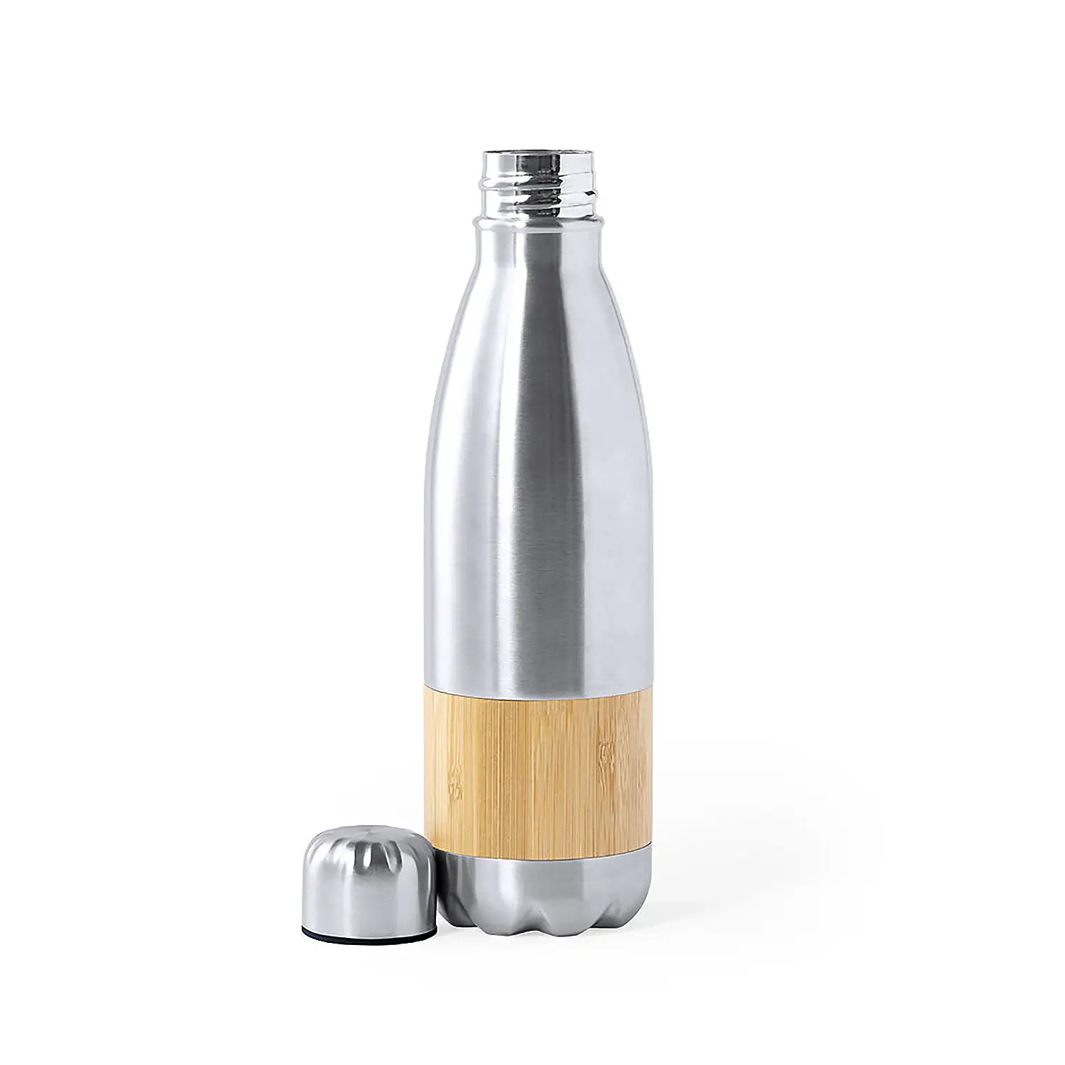  Bidón nature acero inox y bambú  750 ml