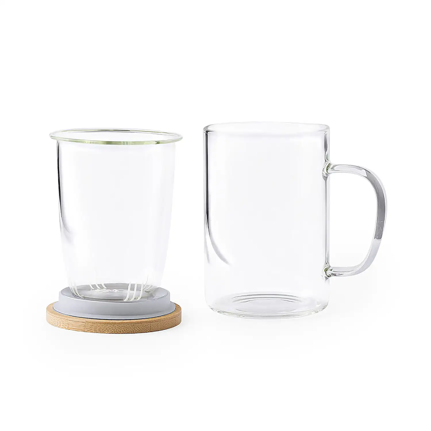  Taza Té borosilicato dobre pared  450 ml. Infusor Incluido