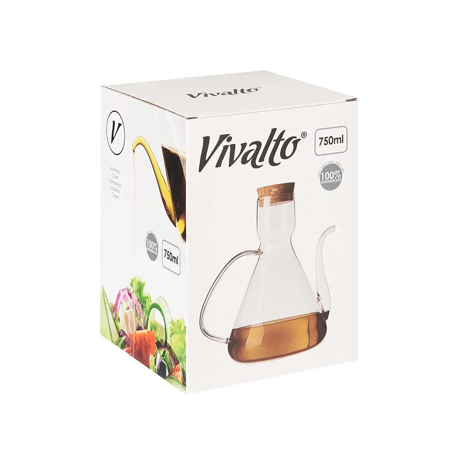 ACEITERA BOROSILICATO CON TAPA CORCHO 750ML