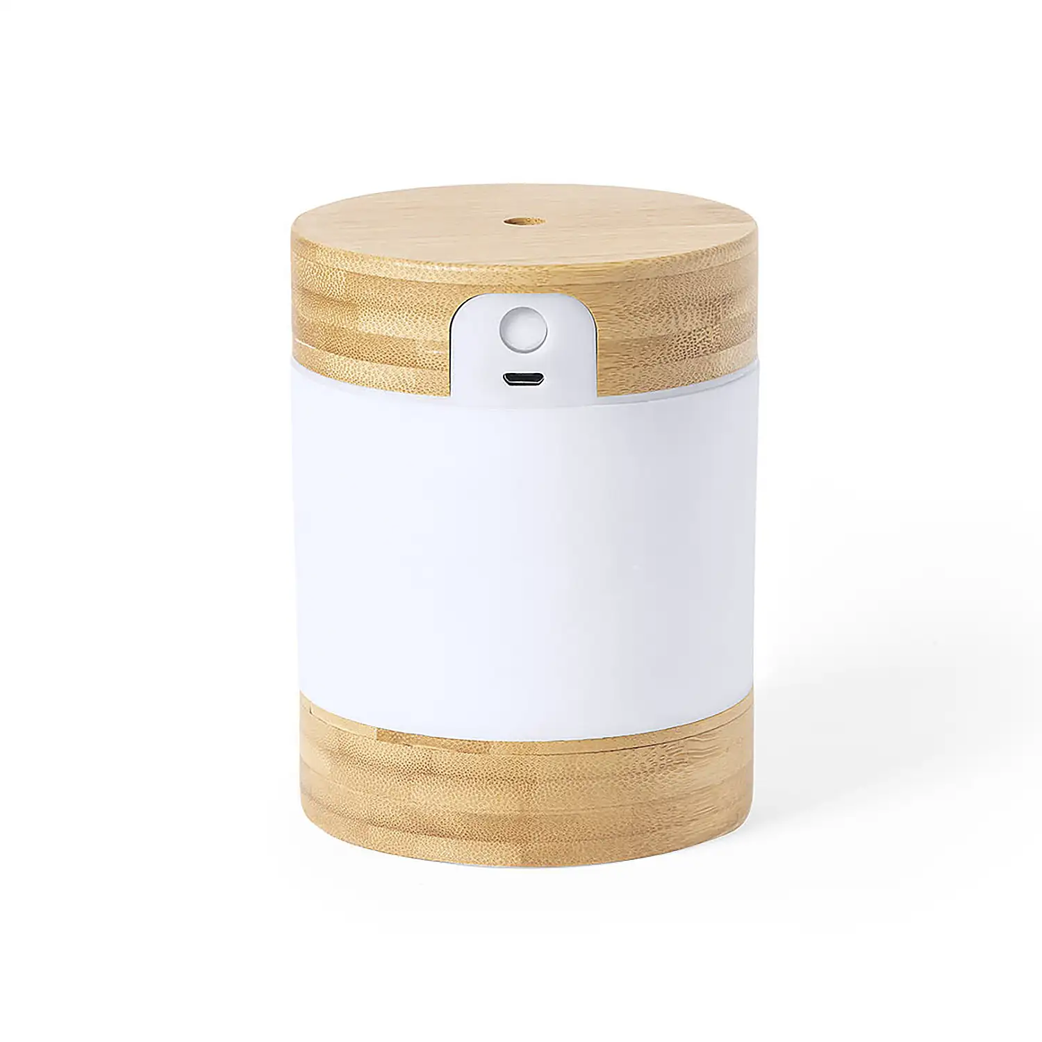 Humidificador nature bambú Luces Led. 2 Posiciones de Luz, Fija e Intermitente. 250 ml. 1 Posición de Vapor. Conexión USB
