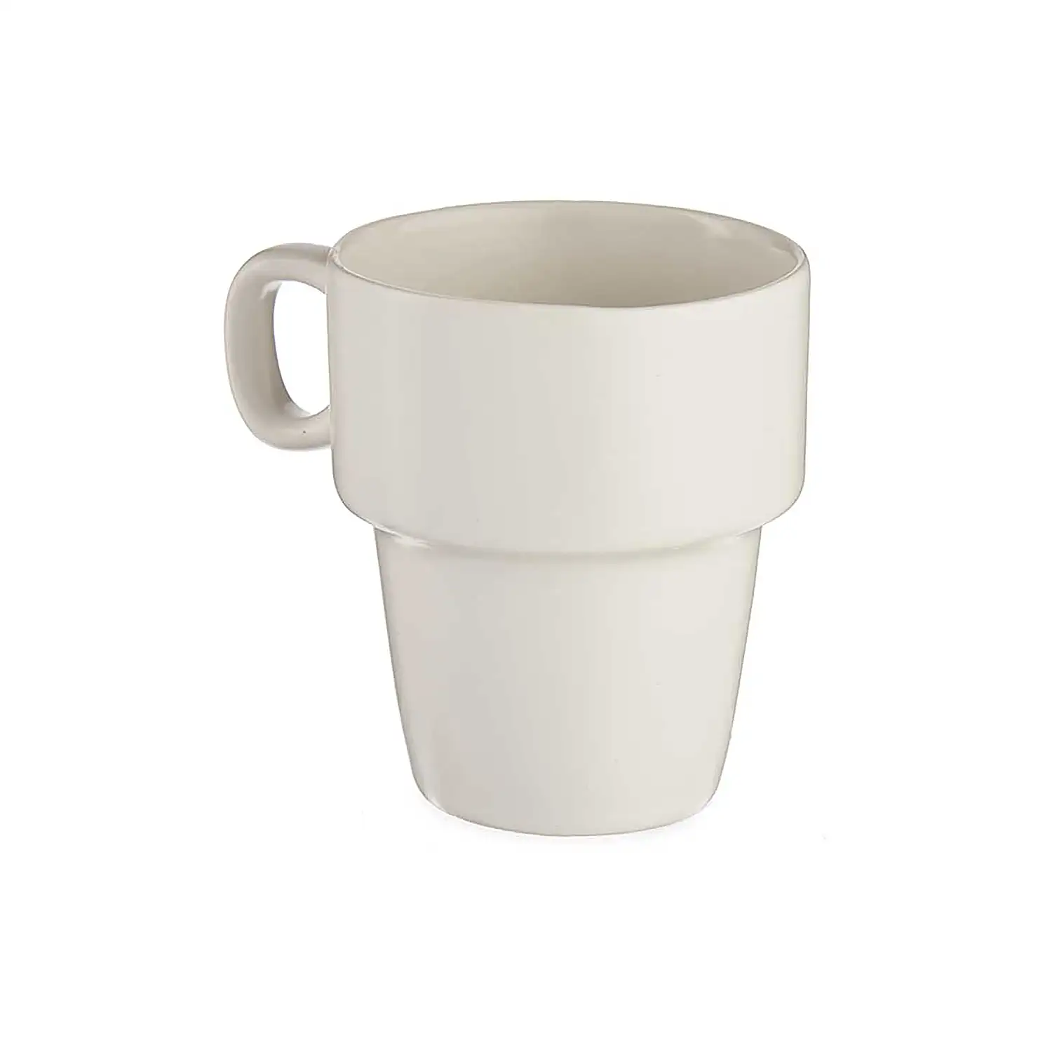 Set de 6 tazas apilables de porcelana 24 cl.