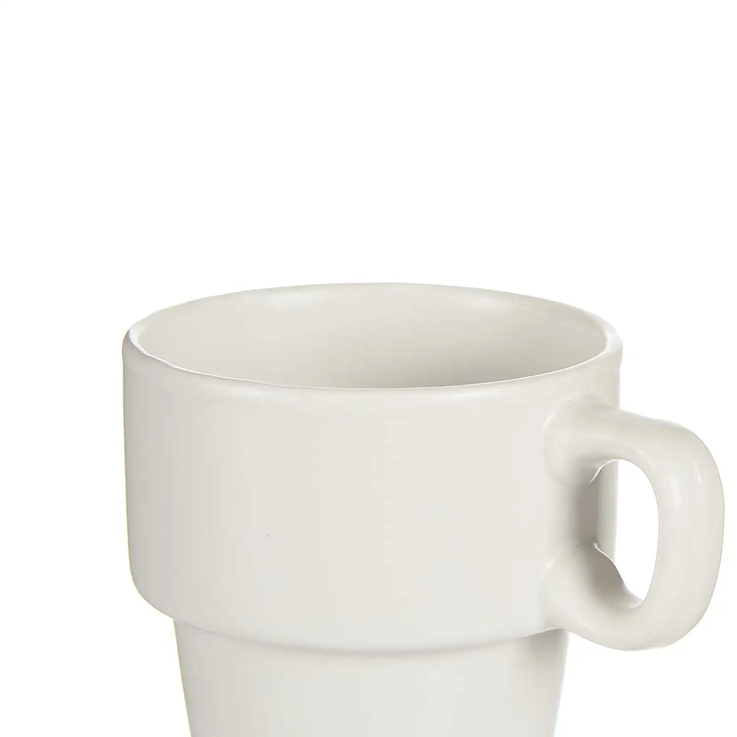 Set de 6 tazas apilables de porcelana 24 cl.