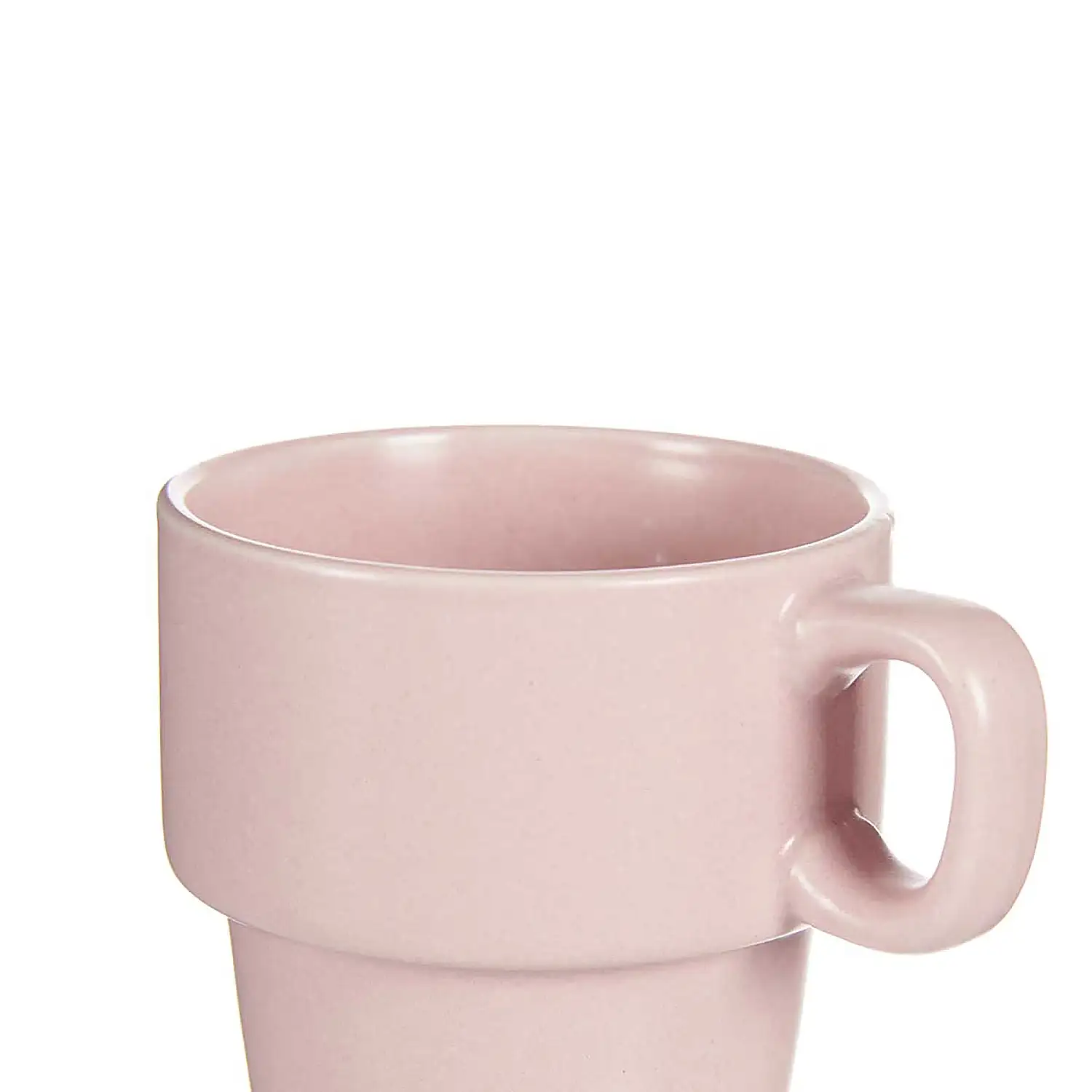 Set de 6 tazas apilables de porcelana 24 cl.