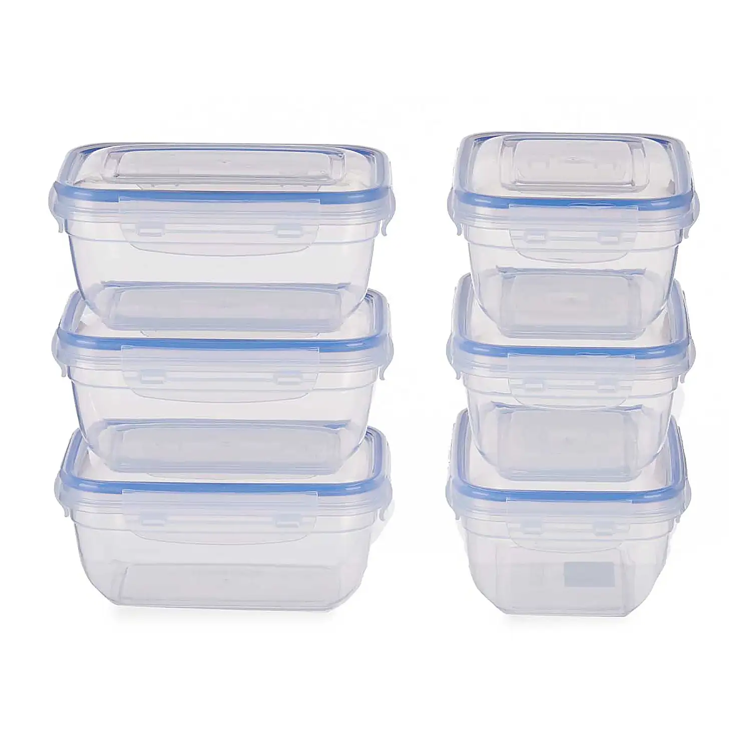 Set de 6 fiambreras rectangulares 800 ml.