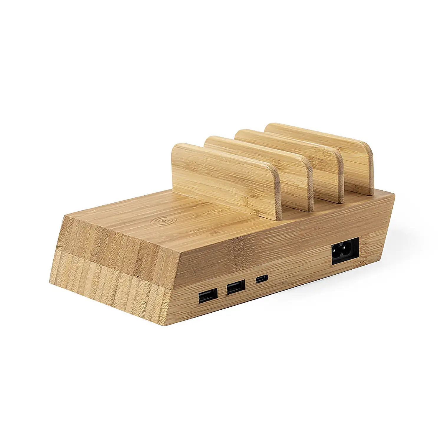 Estación de carga inalámbrica 10W carga rápida 2 Salidas USB y 1 Salida Tipo C