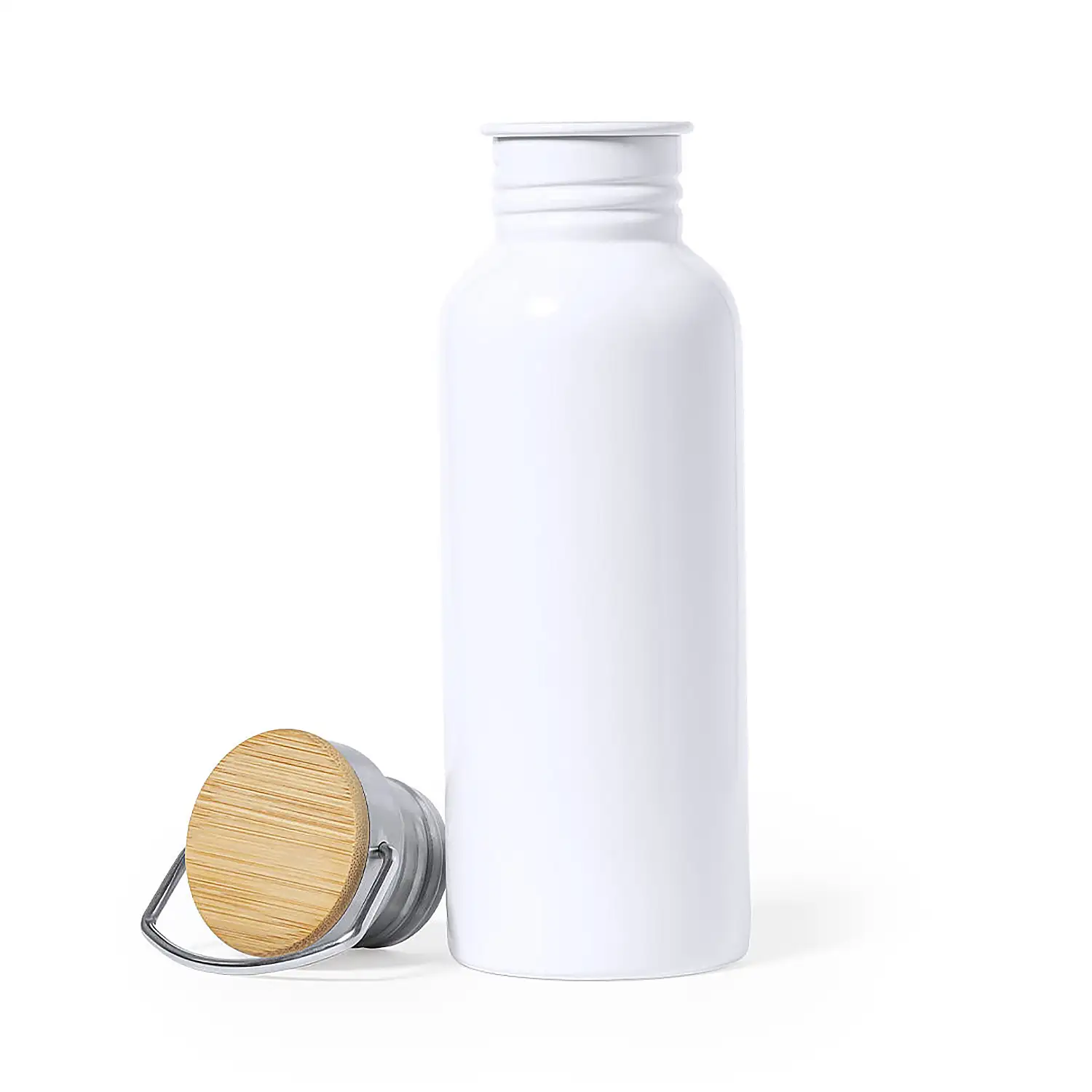 Bidón aluminio 750 ml diseño retro con tapón rosca acero inox