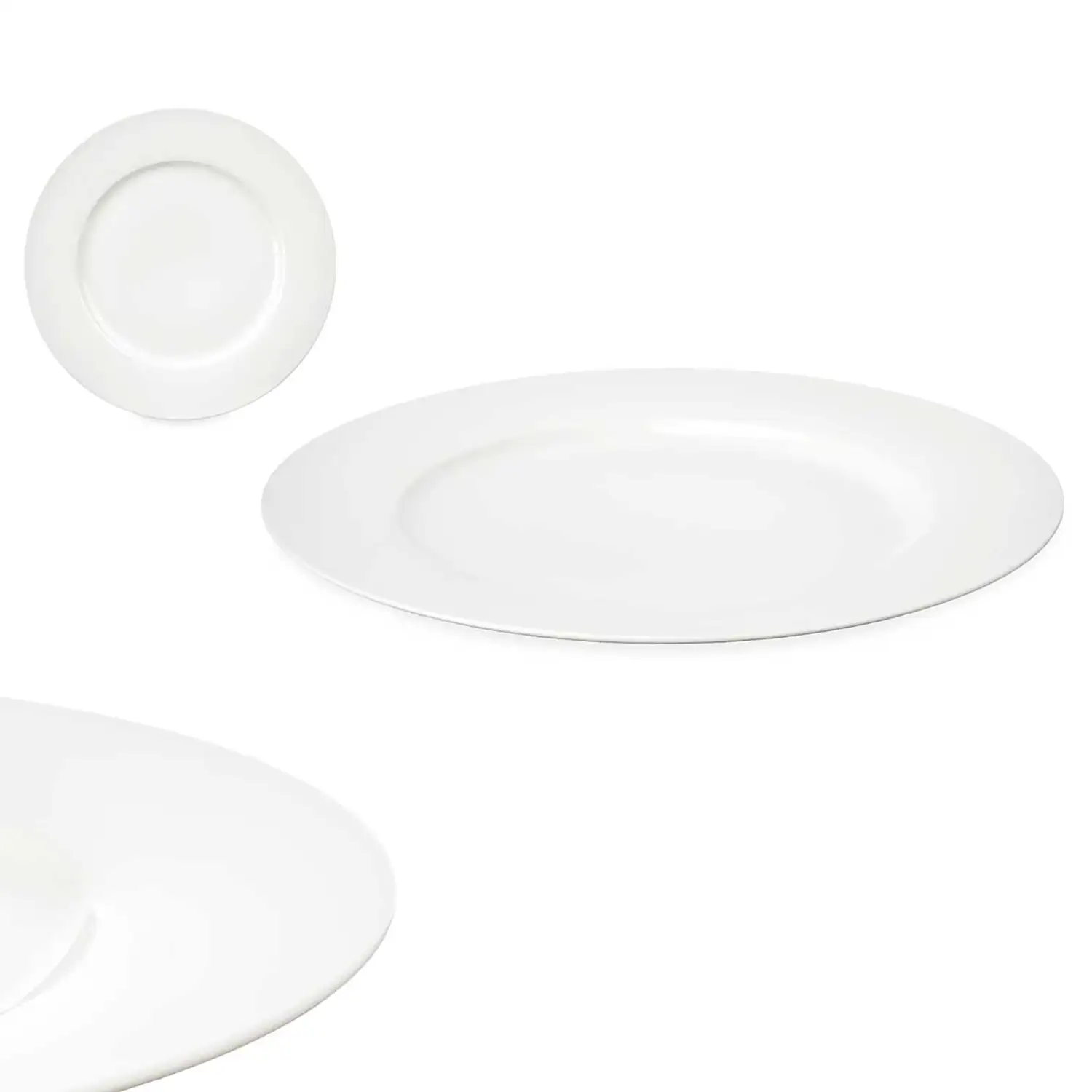 PACK 6 PLATOS LLANOS PORCELANA 27CM