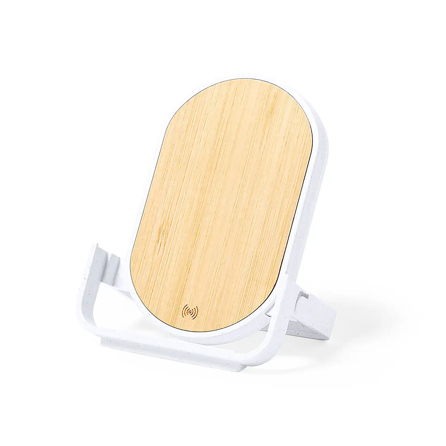 Cargador nature bambú y caña de trigo Inalámbrico 10W. Carga rápida