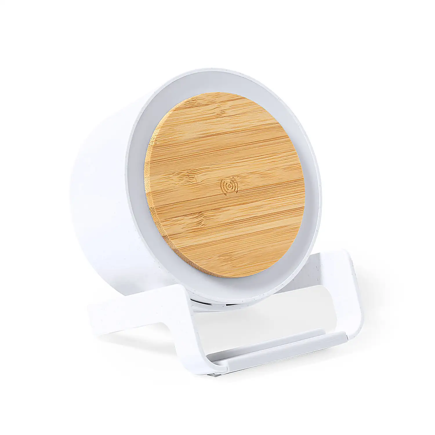 Lámpara cargador Multifunción Inalámbrico 10W. 12 Ledes. 3 Posiciones de Luz. Intensidad de Luz Regulable. Conexión Bluetooth. Potencia Sonido 3W. Batería 400 mAh