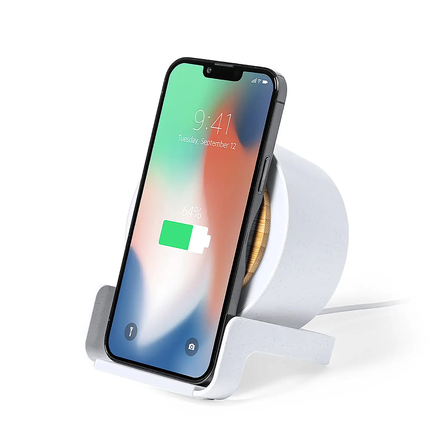 Lámpara cargador Multifunción Inalámbrico 10W. 12 Ledes. 3 Posiciones de Luz. Intensidad de Luz Regulable. Conexión Bluetooth. Potencia Sonido 3W. Batería 400 mAh