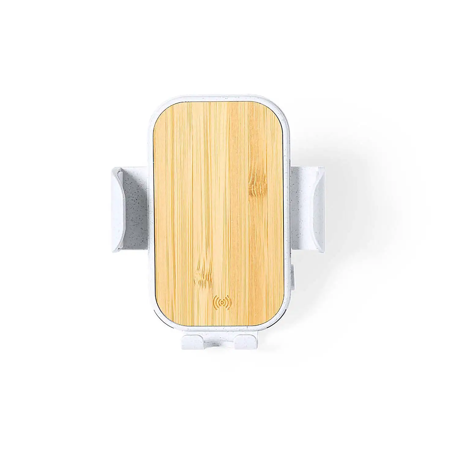 Soporte Cargador coche Inalámbrico 15W. Nature bambú. Ajustable