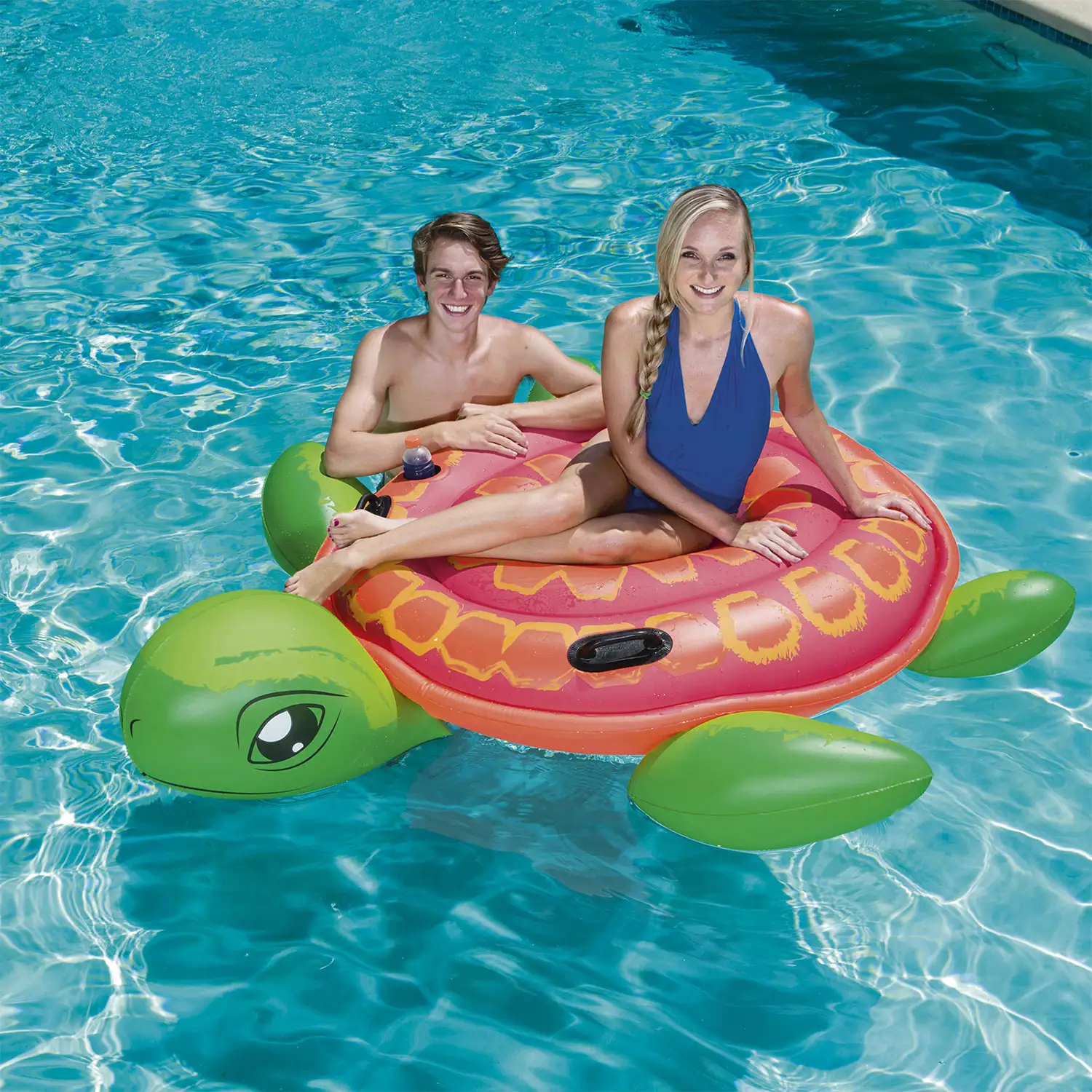 BESTWAY. COOLERZ. TORTUGA INFLABLE GRANDE CON ASAS 186 X 170 CM